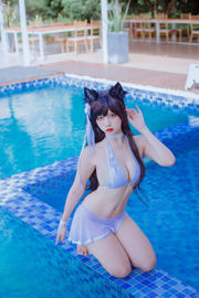 [Net Red COSER] Popular Coser Nizo Nisa - Canine's Dependent Blue Atago Swimsuit