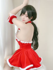 [Net Red COSER Photo] Anime Blogger Ogura Chiyo w - Jupe cadeau de Noël rouge