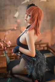 [Welfare COS] Cute Miss Sister Honey Cat Qiu - Black Prince Cheongsam