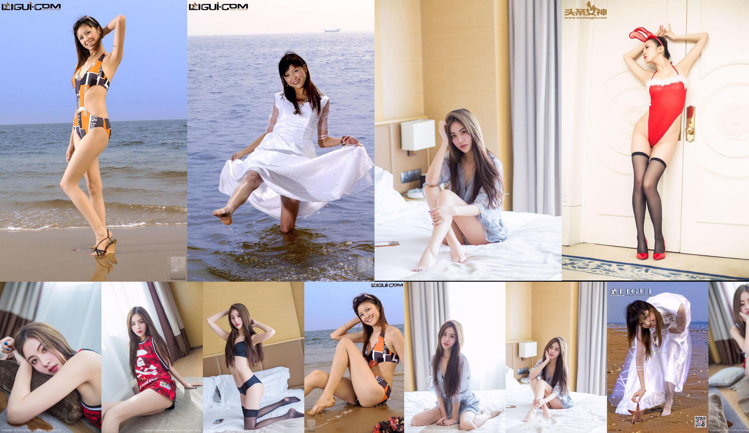 Model Mayfair "Tubuh Basah Pantai dan Kaki Giok" [丽 柜 LiGui] Gambar Foto Kaki Sutra No.d028c7 Halaman 9