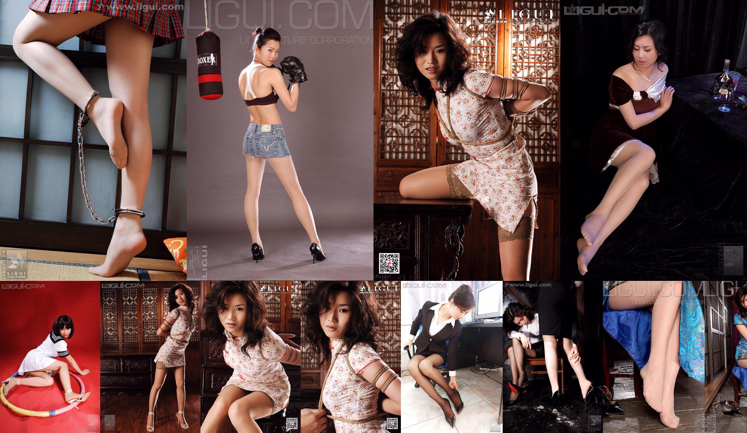 นางแบบ Youmei "นักบำบัดเท้าสวยติดอยู่ในห้อง" [丽柜美束 LiGui] Silk Foot Photo รูปภาพ No.c046b0 หน้า 24