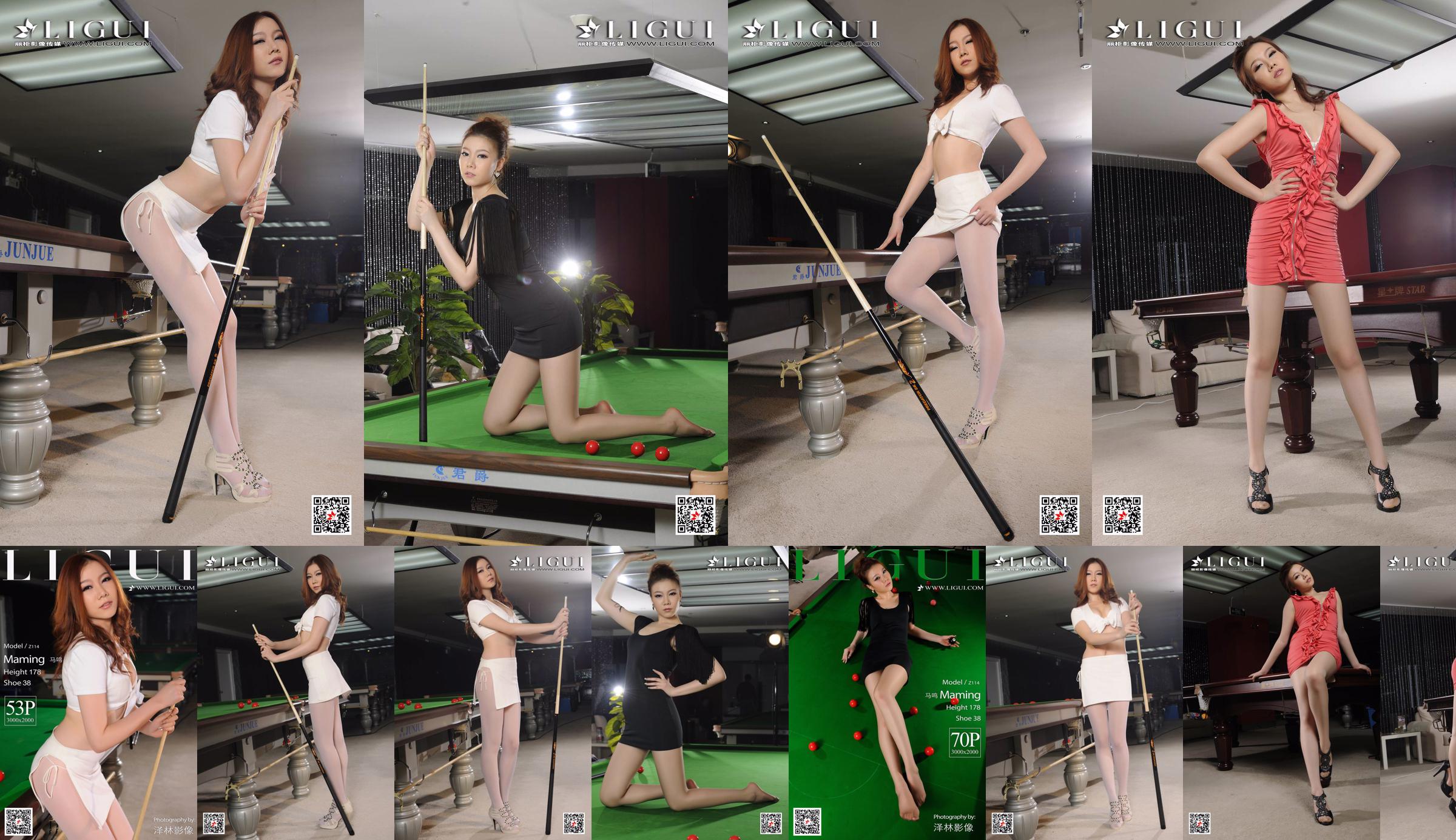 นางแบบหม่าหมิง "Bai Si Uniform Billiard Girl" [Ligui Ligui] No.9f1a4b หน้า 17