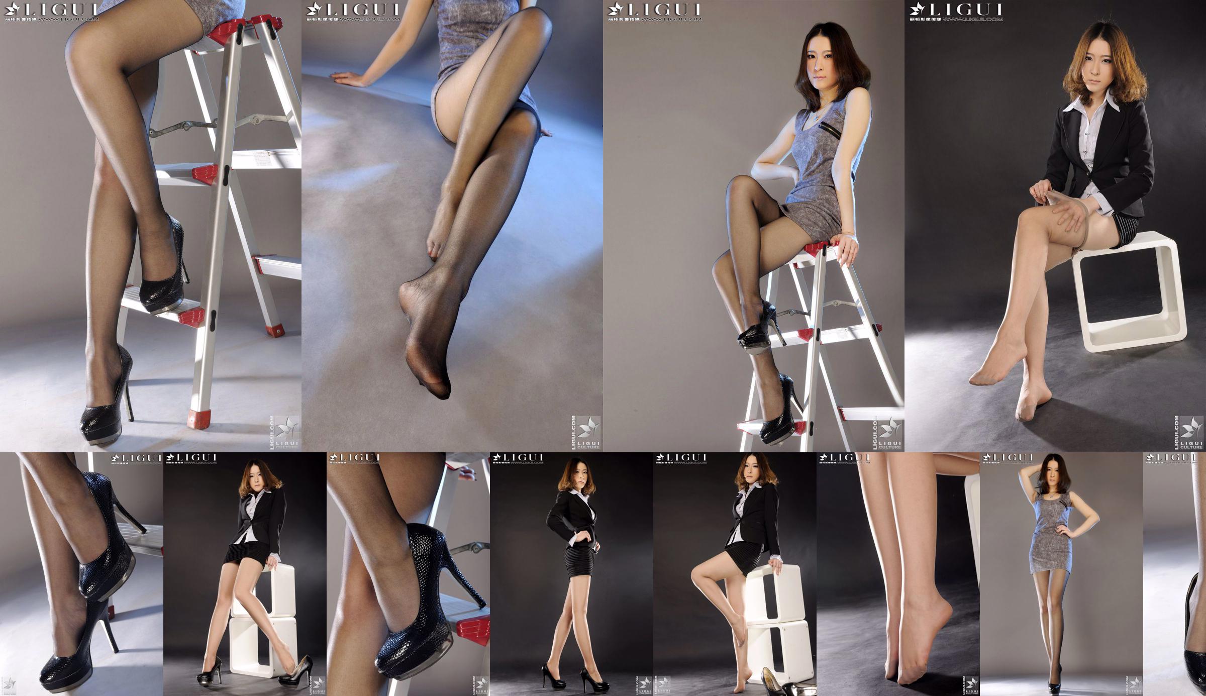 Model LiLy „Noworoczna pokusa czarnego jedwabiu” [丽 柜 LiGui] Zdjęcie Beautiful Legs and Jade Foot No.f2b91e Strona 11