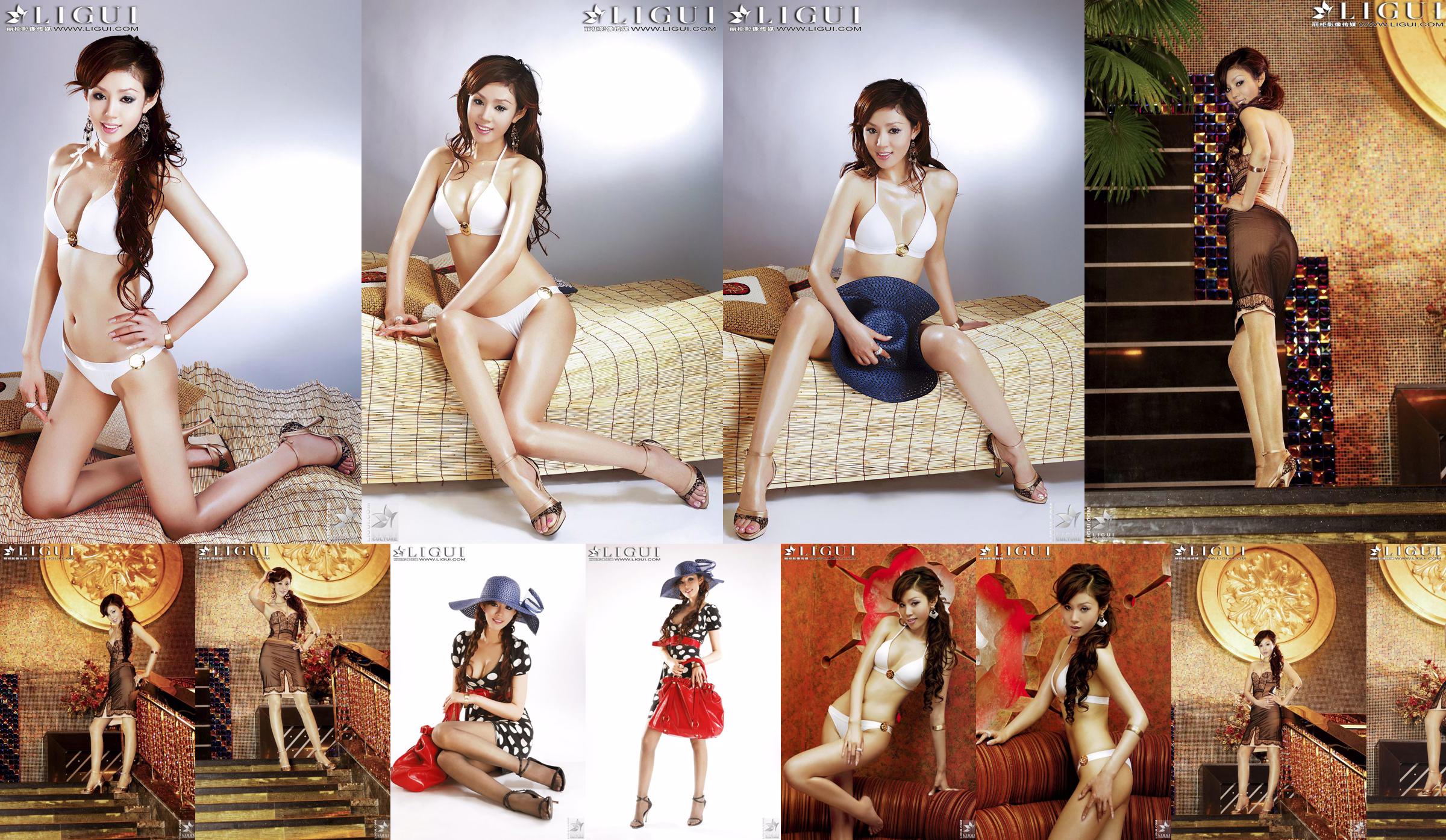 [丽 柜 LiGui] "Bikini + Robe" du modèle Yao Jinjin, belles jambes et pieds soyeux Photo Picture No.a7f432 Page 22