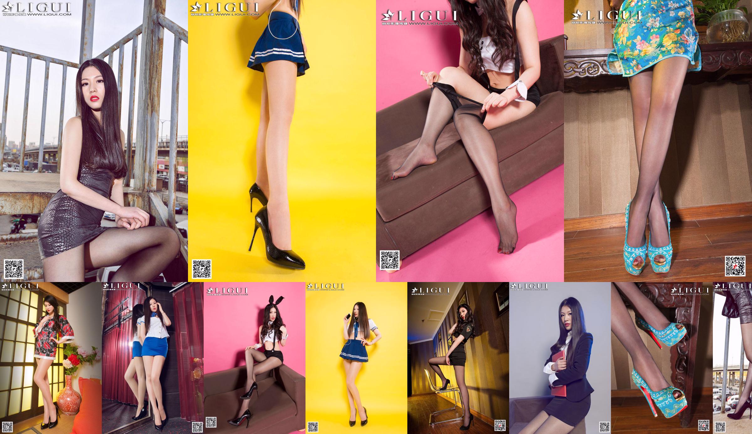 Model Jiayi "Black Silk High-heeled Policewoman Silk Foot" Complete Works [丽柜LiGui] Photograph of Beautiful Legs and Jade Feet No.76291f Page 26