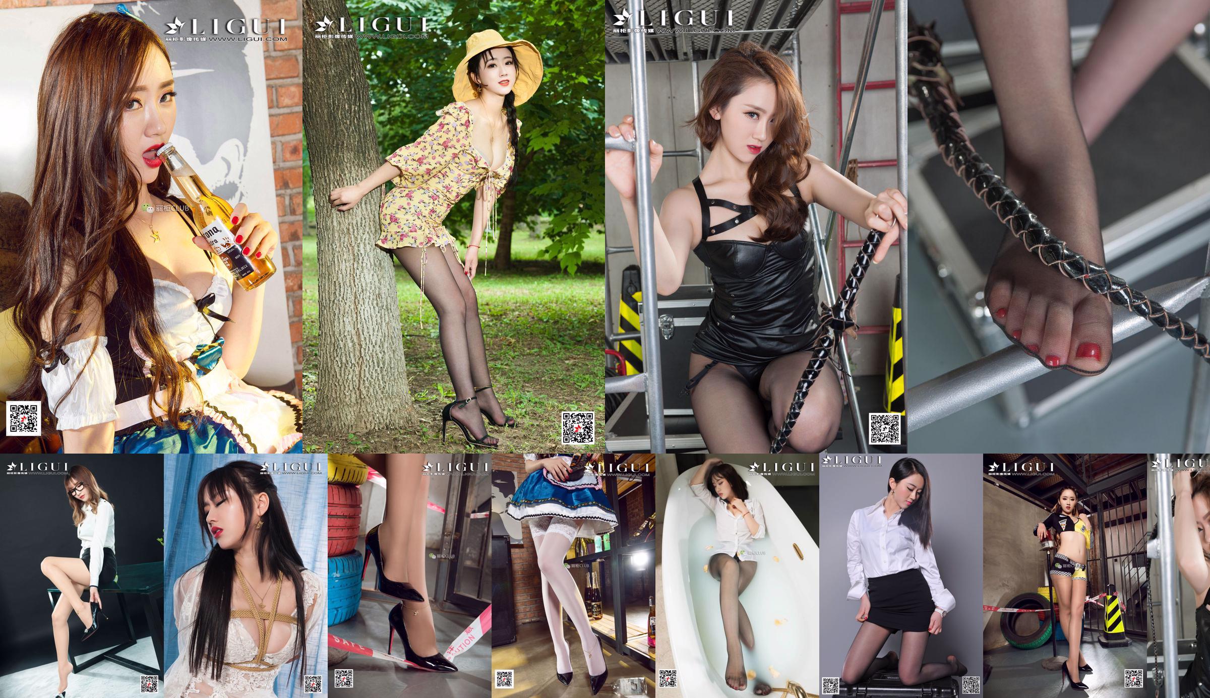 Model Ranran „Professional Wear Black Silky High Heels” Complete Works [丽 柜 LiGui] Zdjęcie pięknych nóg i nefrytowych stóp No.2b4a48 Strona 11